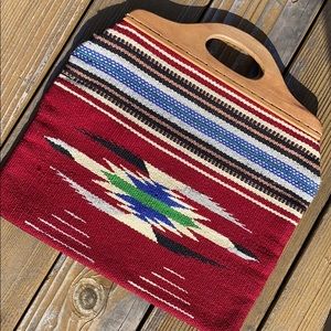 Chimayo 1940’s Fred Harvey Wood Handle Purse